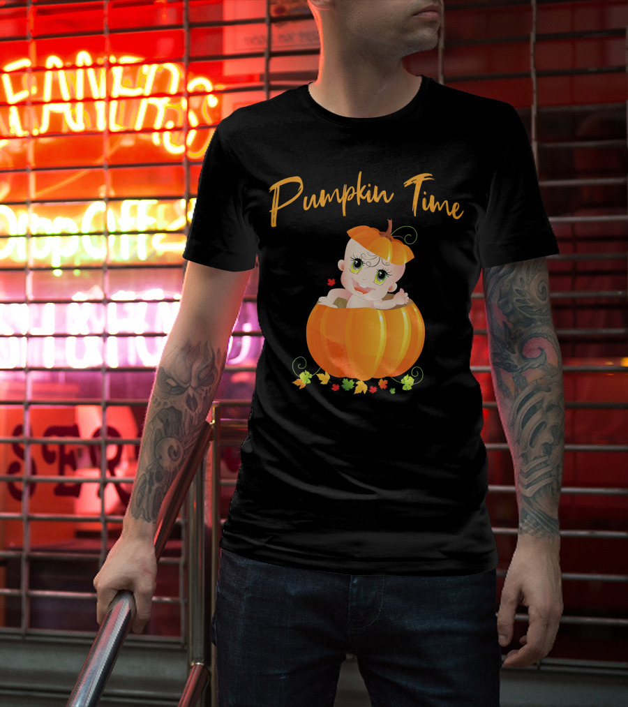 Pumpkin Time Baby Halloween Pumpkin T-Shirt