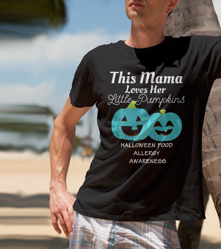 This Mama Loves Her Little Pumpkins Halloween Food Allergy Awareness T-Shirt