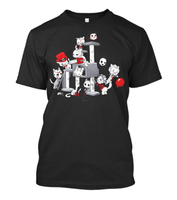 Kitties Killer Horror Movie Icons Cats T-Shirt