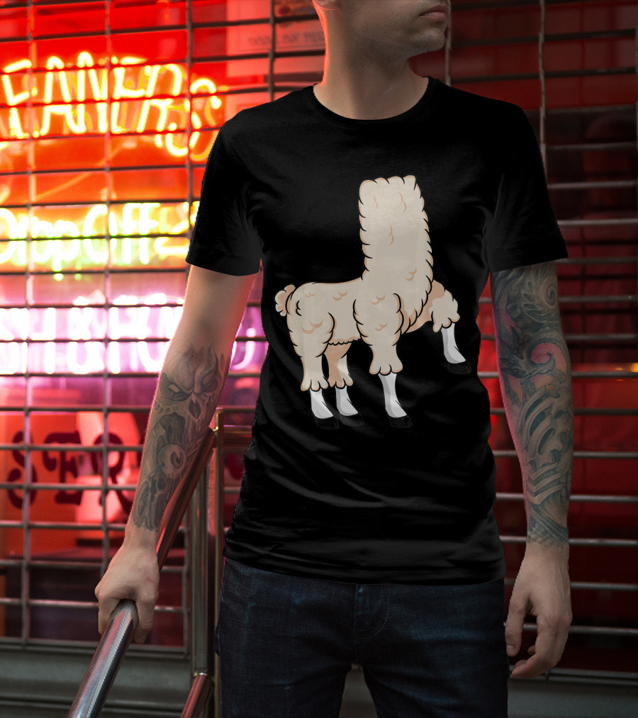 Llama Costume Halloween Easy Cosplay Headless T-Shirt