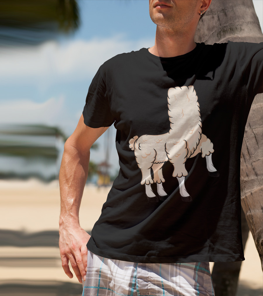 Llama Costume Halloween Easy Cosplay Headless T-Shirt
