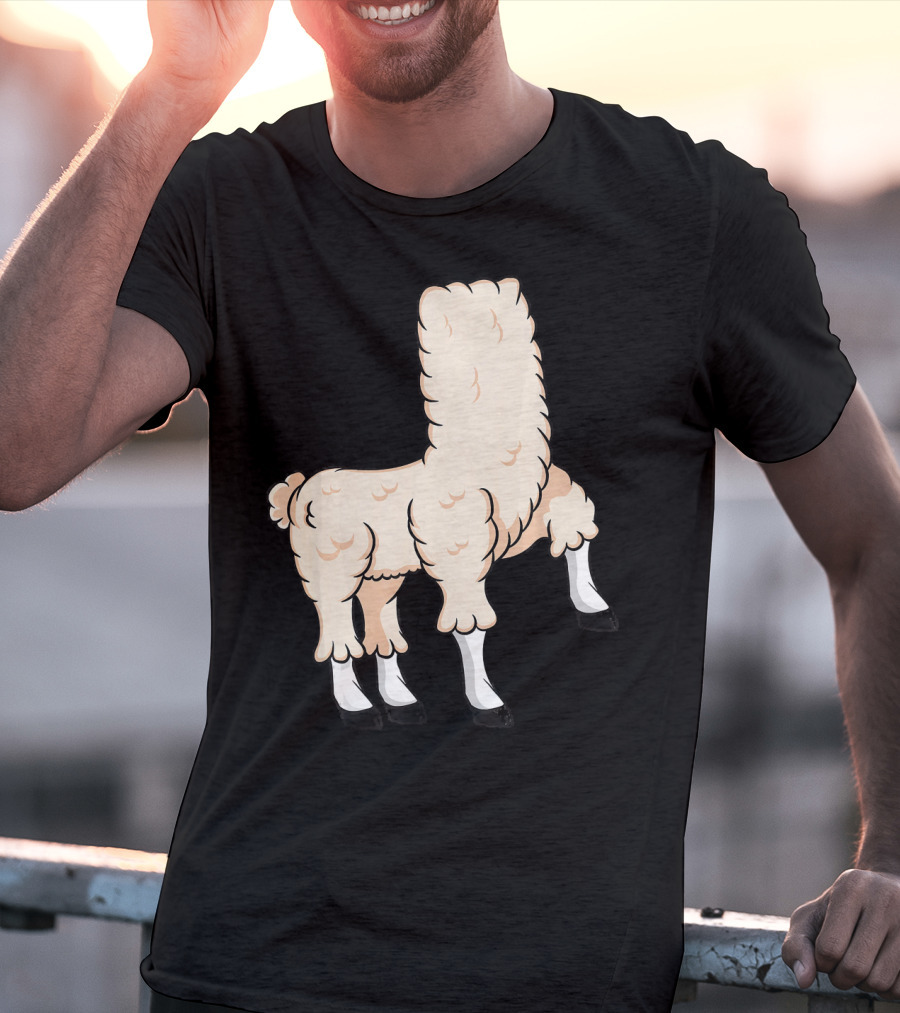 Llama Costume Halloween Easy Cosplay Headless T-Shirt