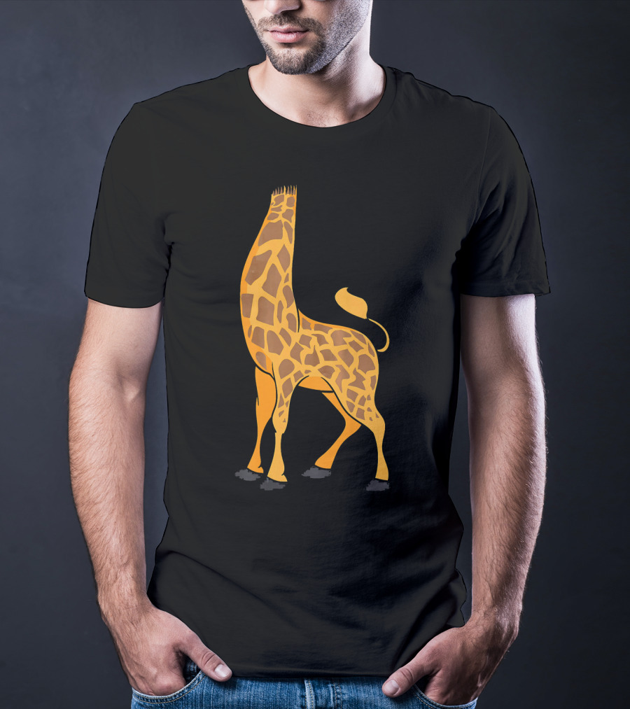 Giraffe In The Style Of A Dinosaur At The Tail End T-Shirt