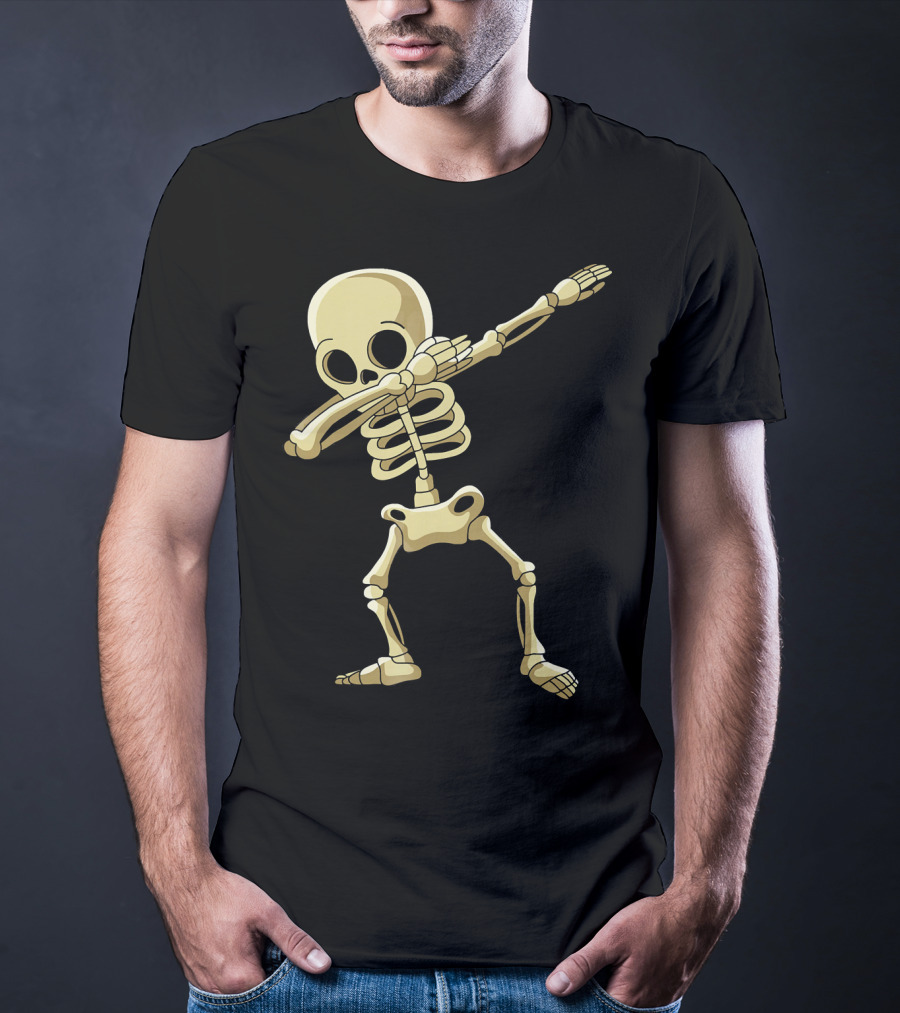 Kids Skeleton Dabbing Pose T-Shirt