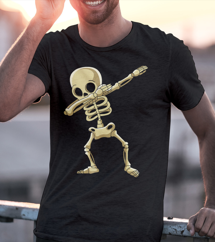 Kids Skeleton Dabbing Pose T-Shirt