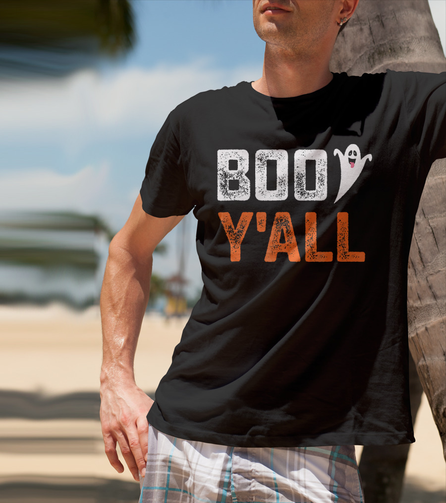 Boo Y'All Ghost Halloween Humor T-Shirt