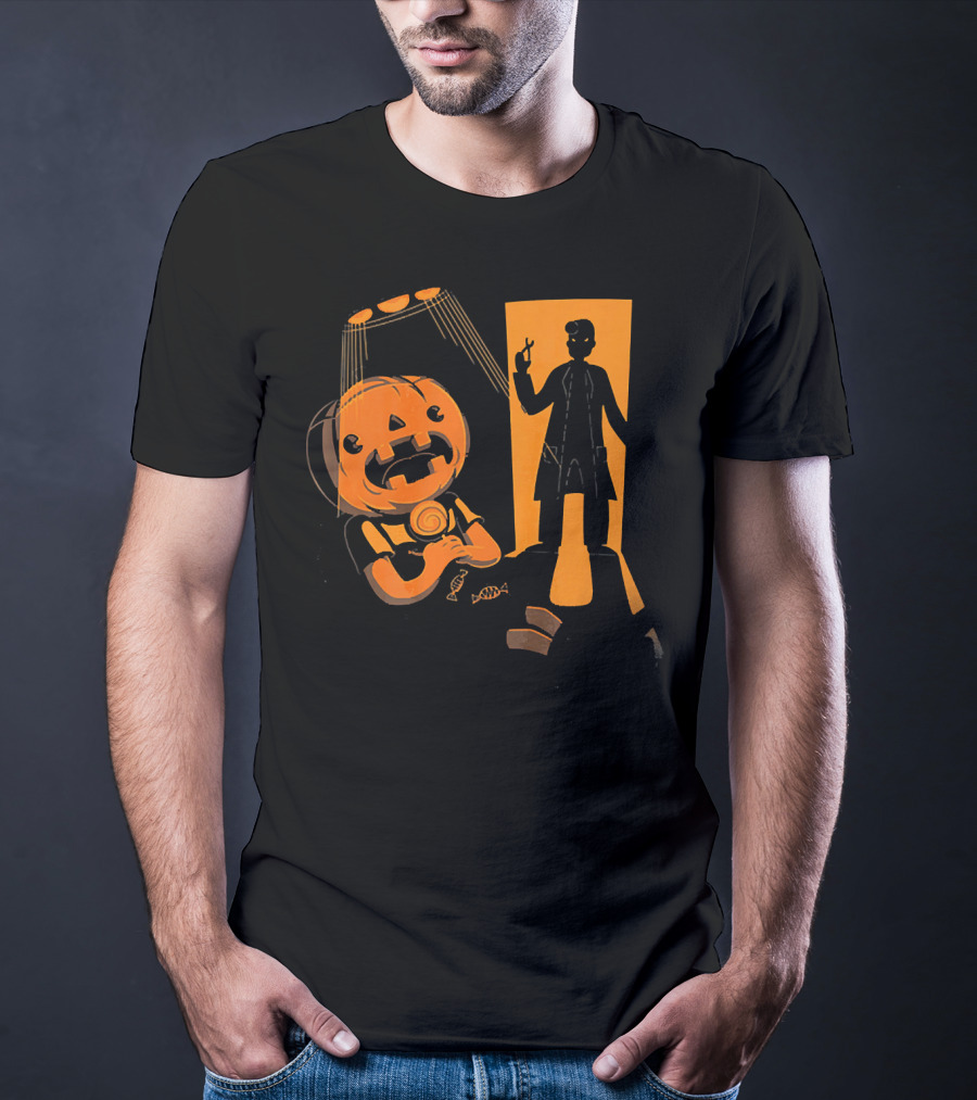Dentist Halloween Horror Pumpkin Patient Dental Hygienist Shadow T-Shirt