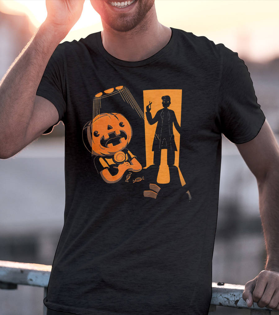 Dentist Halloween Horror Pumpkin Patient Dental Hygienist Shadow T-Shirt
