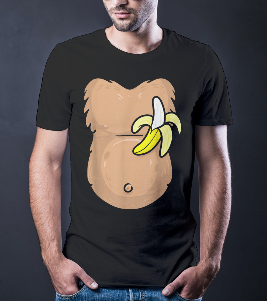 Monkey Costume Banana Belly T-Shirt
