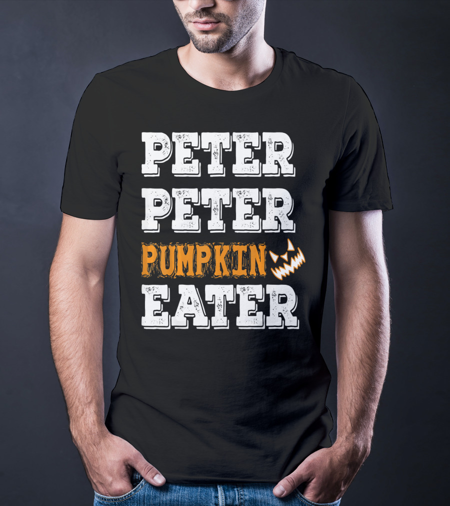 Peter Peter Pumpkin Eater Jack-O'-Lantern Face T-Shirt