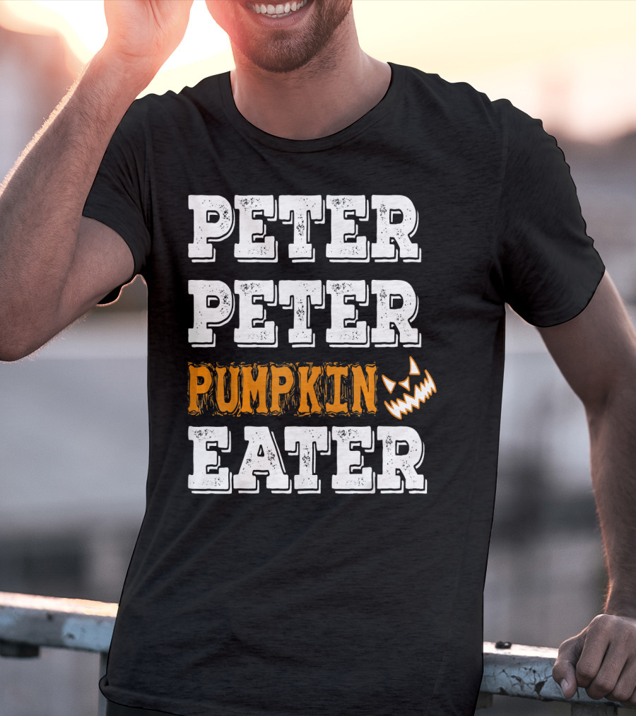 Peter Peter Pumpkin Eater Jack-O'-Lantern Face T-Shirt