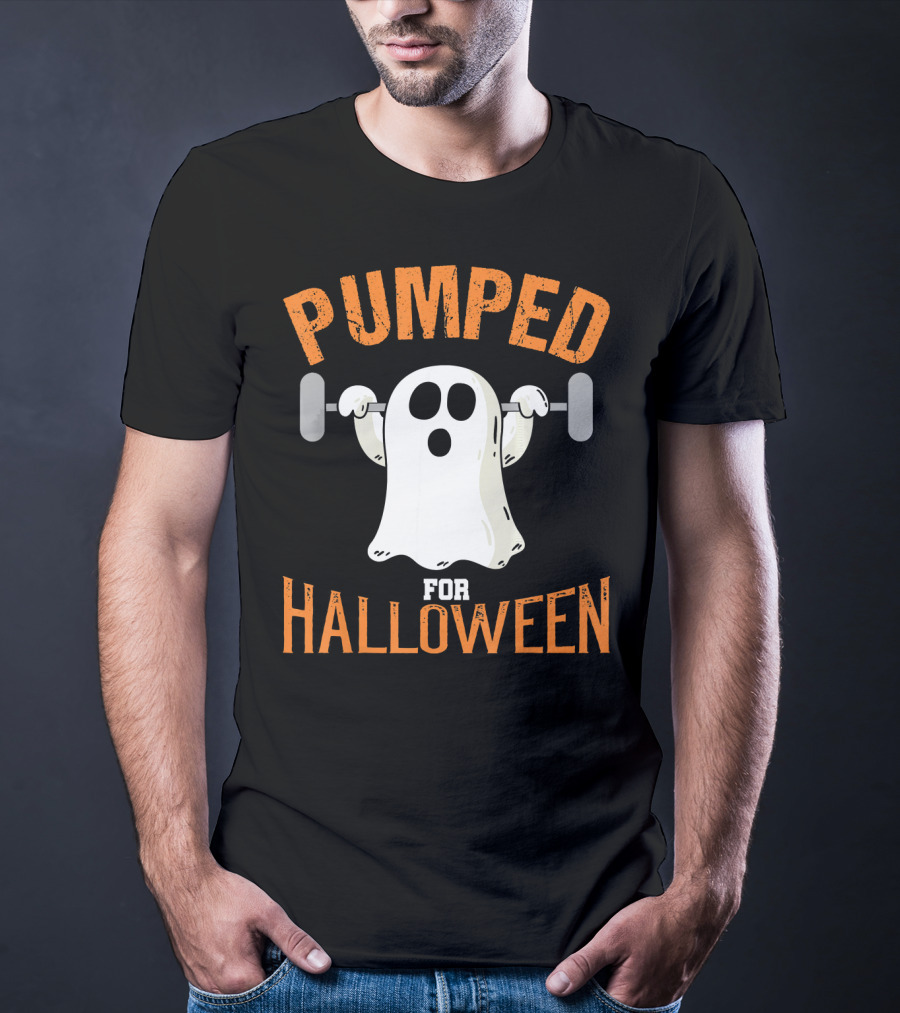 Pumped For Halloween Fitness Ghost T-Shirt