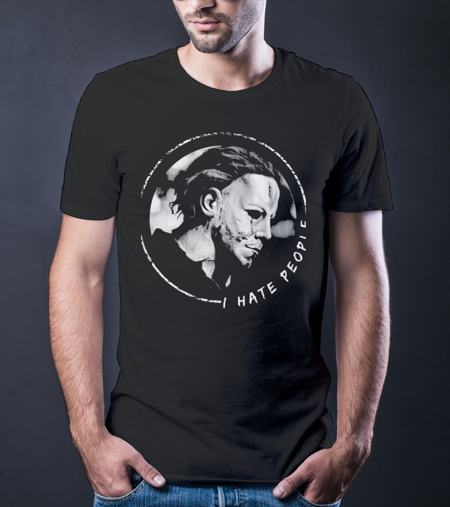 I Hate People Myers Horror Mask T-Shirt