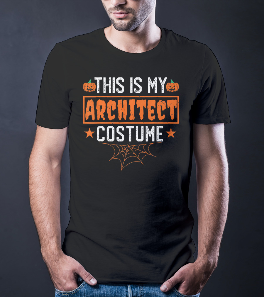 This Is My Architect Costume Halloween Pumpkins And Spiderweb T-Shirt