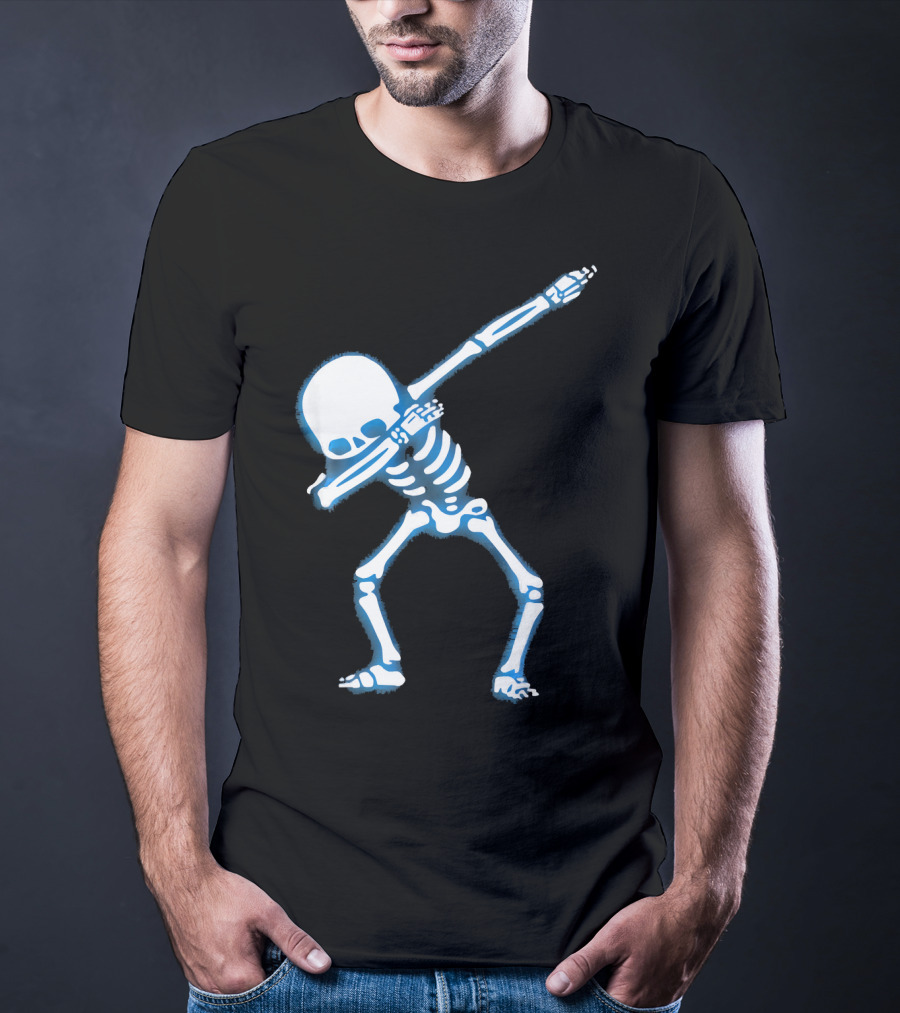 Dabbing Skeleton Dance Pose Fun Halloween T-Shirt