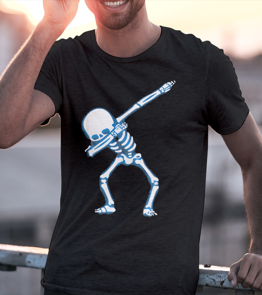 Dabbing Skeleton Dance Pose Fun Halloween T-Shirt