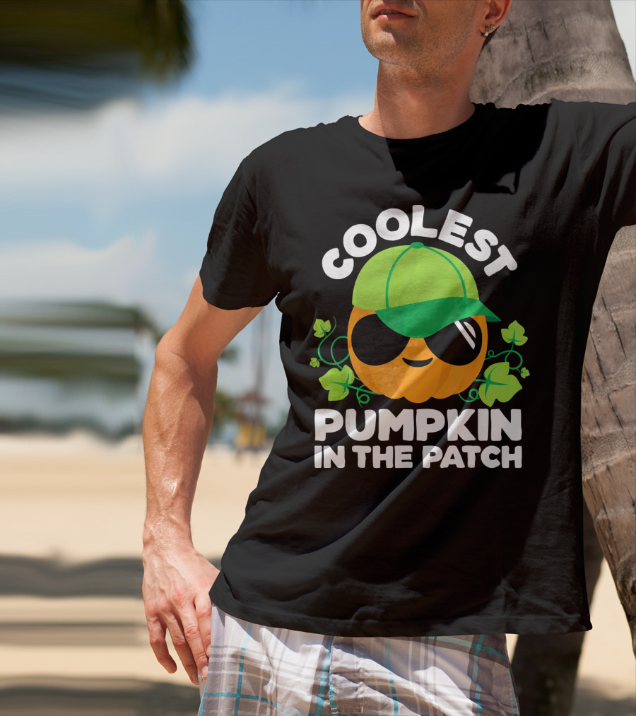 Coolest Pumpkin In The Patch Kids Pumpkin Patch Boys Or Girls Fall Co T-Shirt
