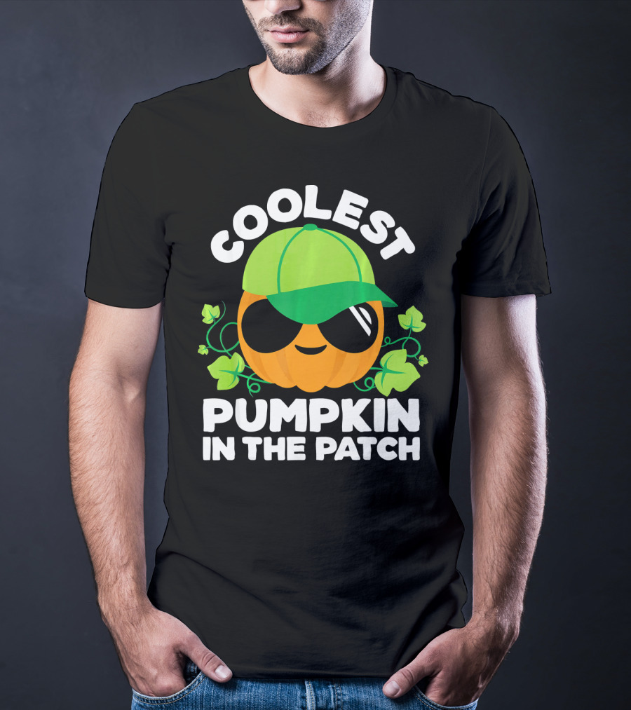 Coolest Pumpkin In The Patch Kids Pumpkin Patch Boys Or Girls Fall Co T-Shirt
