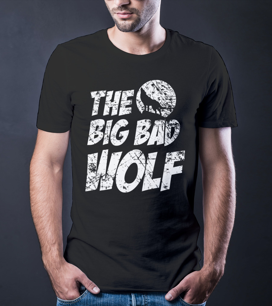 The Big Bad Wolf Howling Silhouette Moon T-Shirt