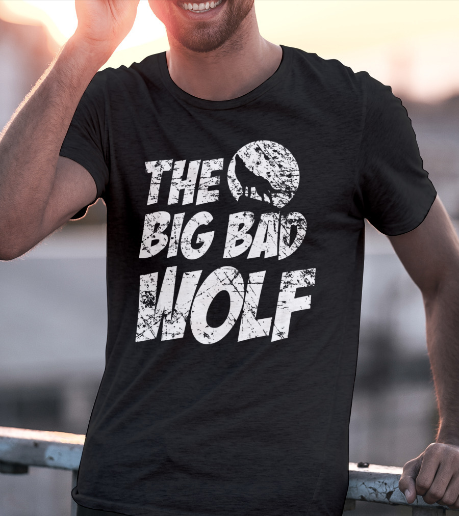 The Big Bad Wolf Howling Silhouette Moon T-Shirt