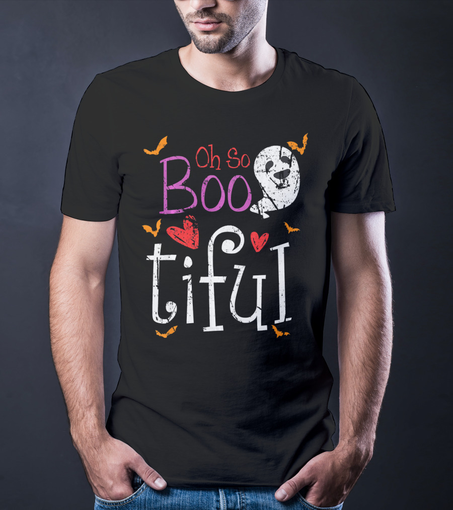 Oh So Boo Tiful Ghost Hearts And Bats T-Shirt