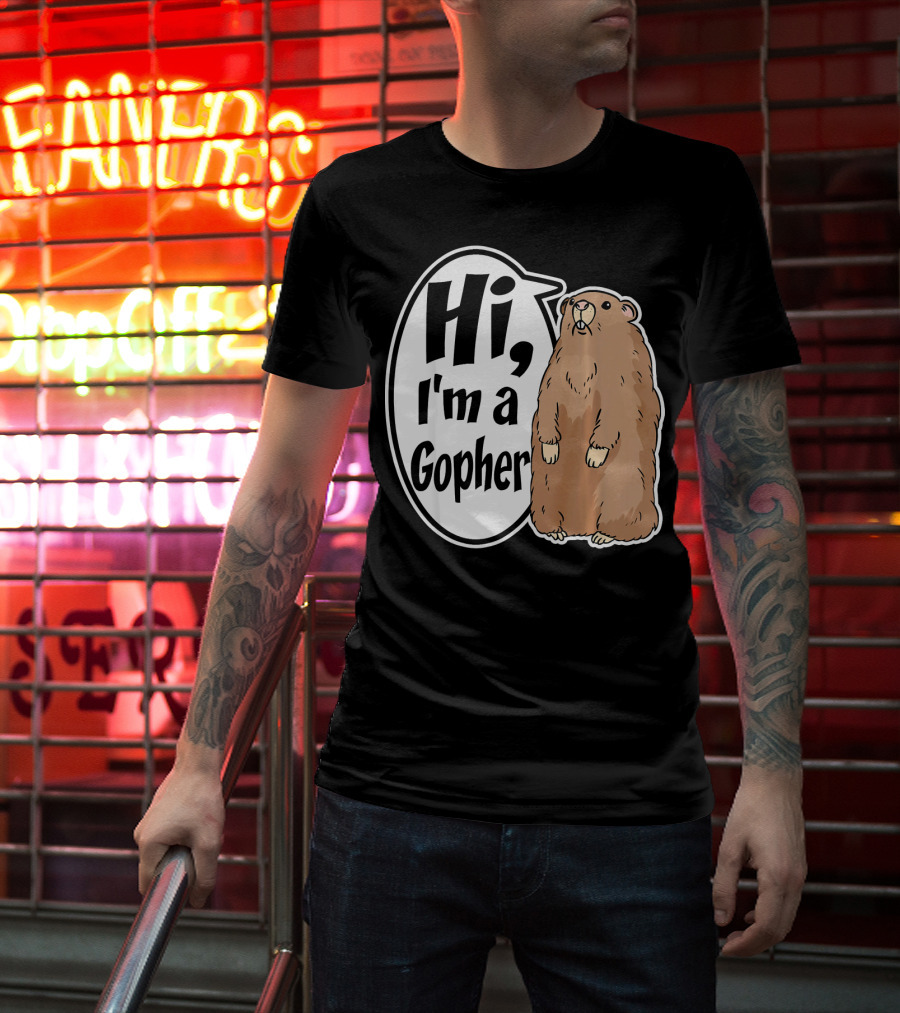 Hi I'm A Gopher Funny Halloween Party Cos T-Shirt