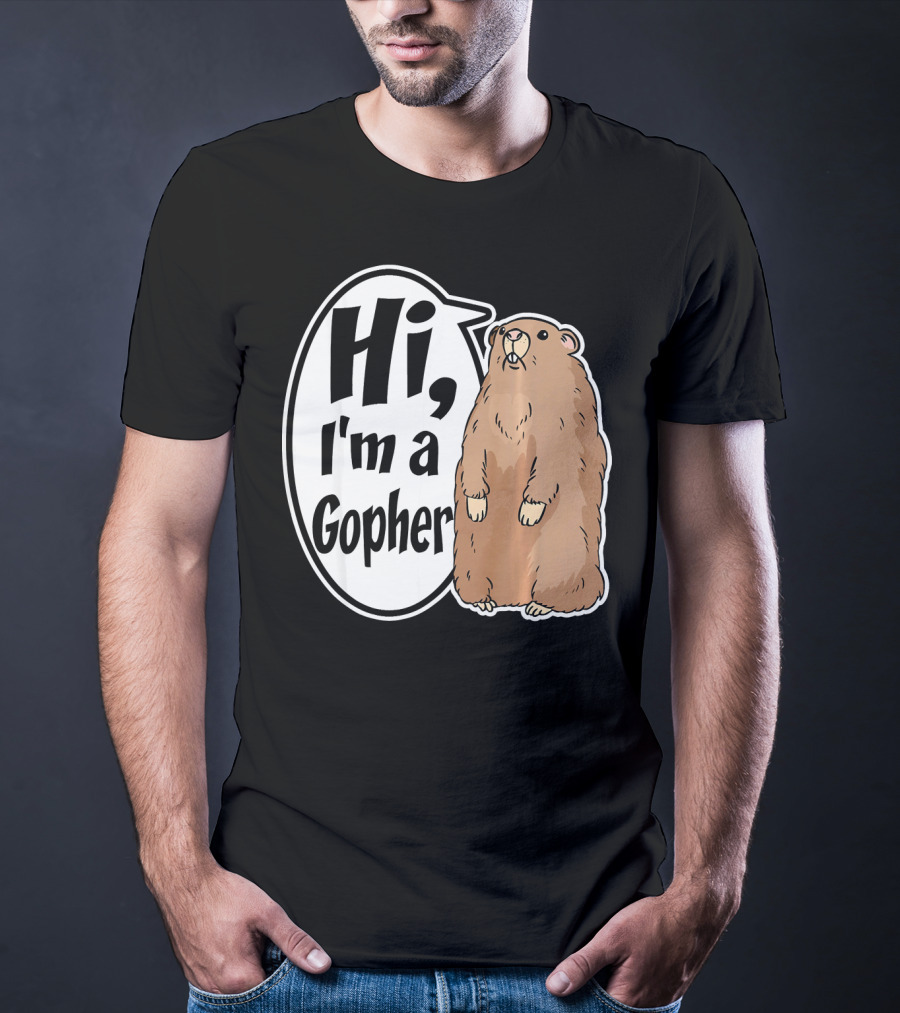 Hi I'm A Gopher Funny Halloween Party Cos T-Shirt