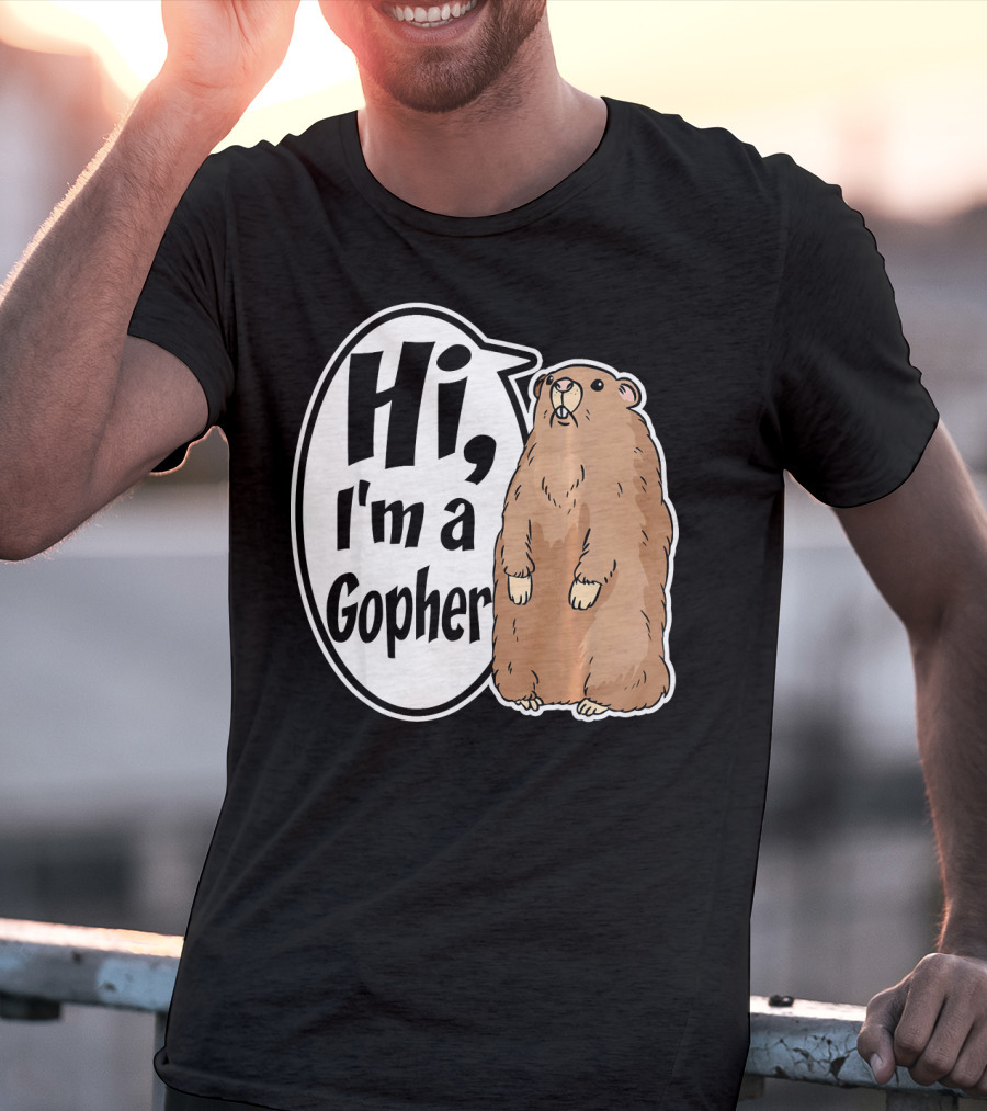 Hi I'm A Gopher Funny Halloween Party Cos T-Shirt