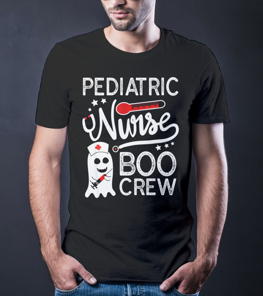 Pediatric Nurse Boo Crew Halloween Costume T-Shirt