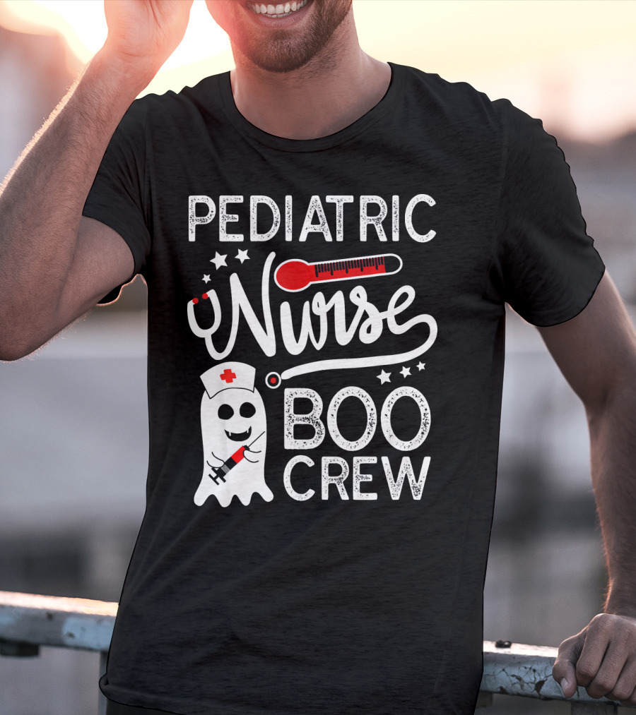 Pediatric Nurse Boo Crew Halloween Costume T-Shirt