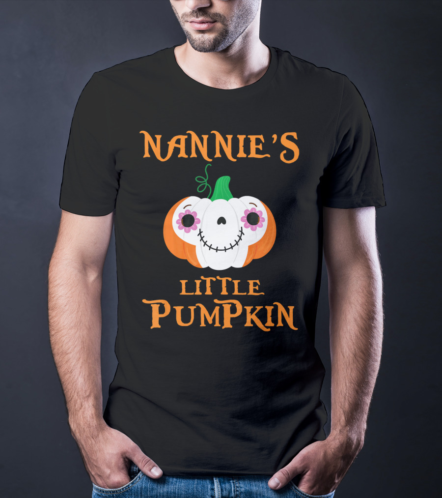 Nannie's Little Pumpkin Halloween Funny Face T-Shirt