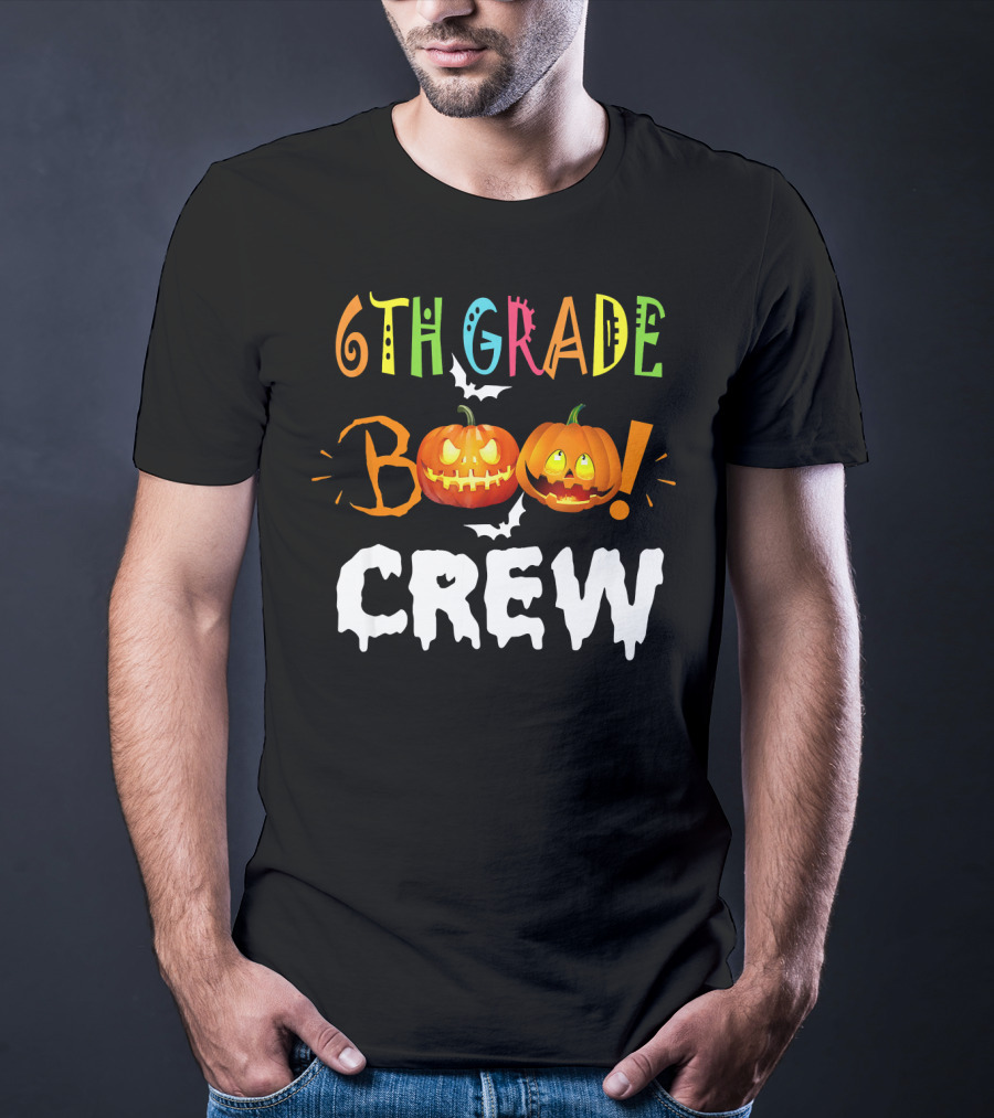 6th Grade Boo Crew Halloween Funny Pumpkins T-Shirt