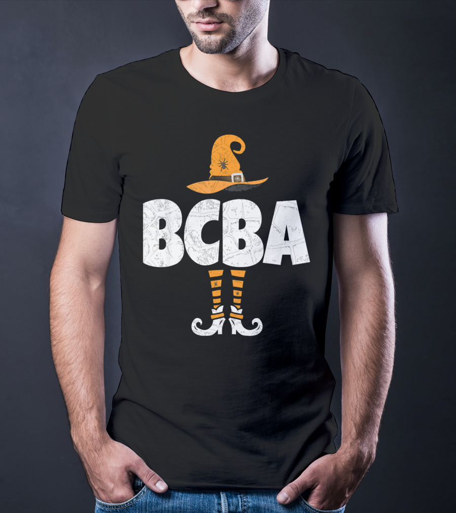 BCBA Witch Hat And Striped Socks Halloween T-Shirt