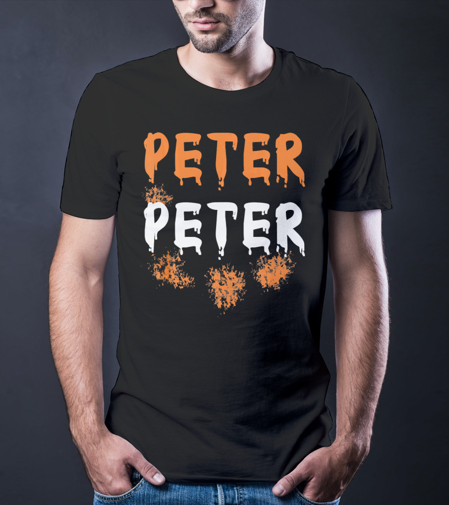 Peter Peter Halloween Pumpkin Eater Spooky Font T-Shirt