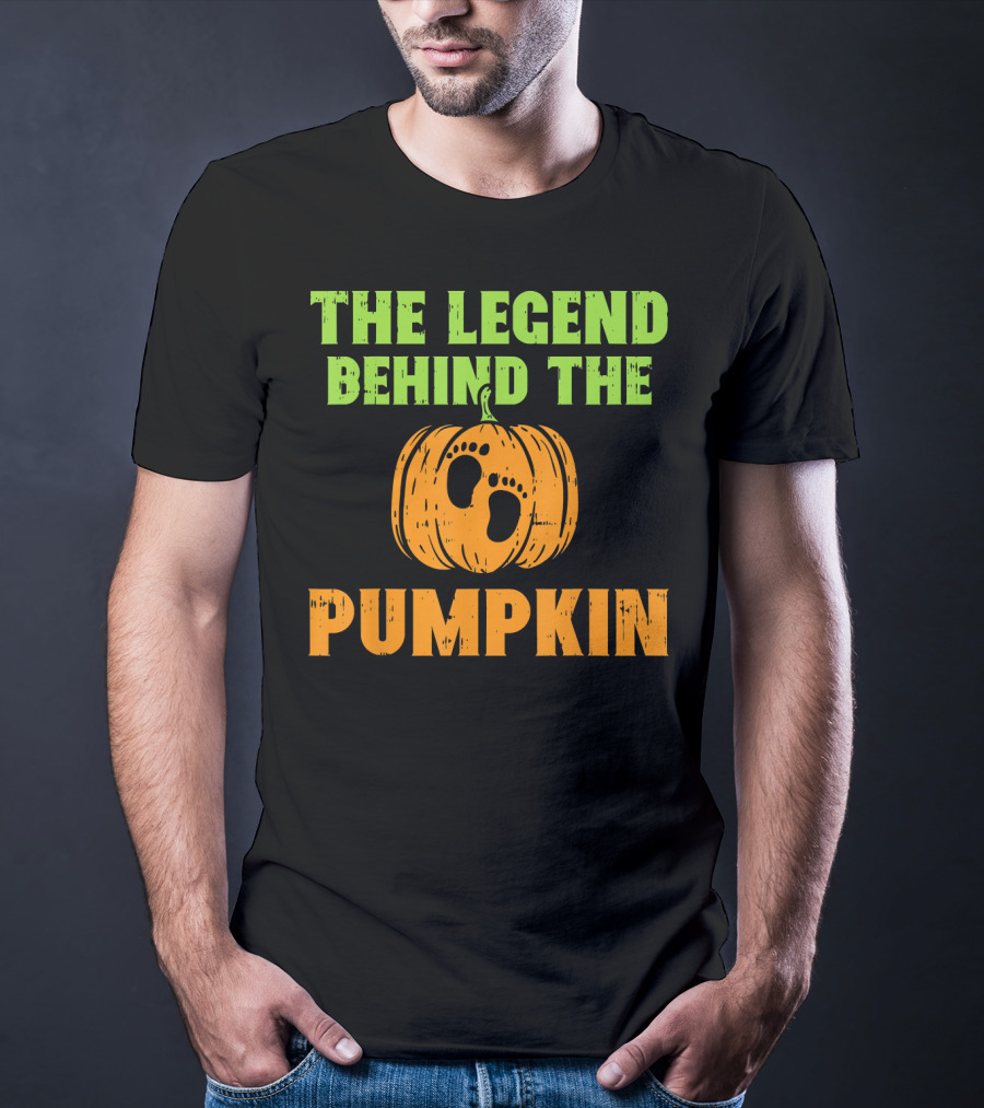 The Legend Behind The Pumpkin Footprints Baby Announcement T-Shirt