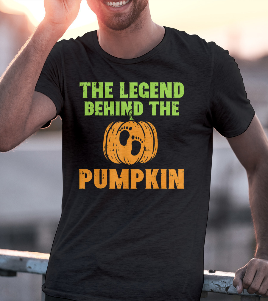 The Legend Behind The Pumpkin Footprints Baby Announcement T-Shirt