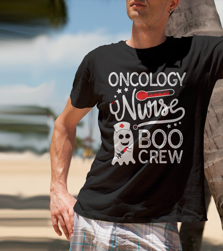 Oncology Nurse Boo Crew Halloween Costume T-Shirt