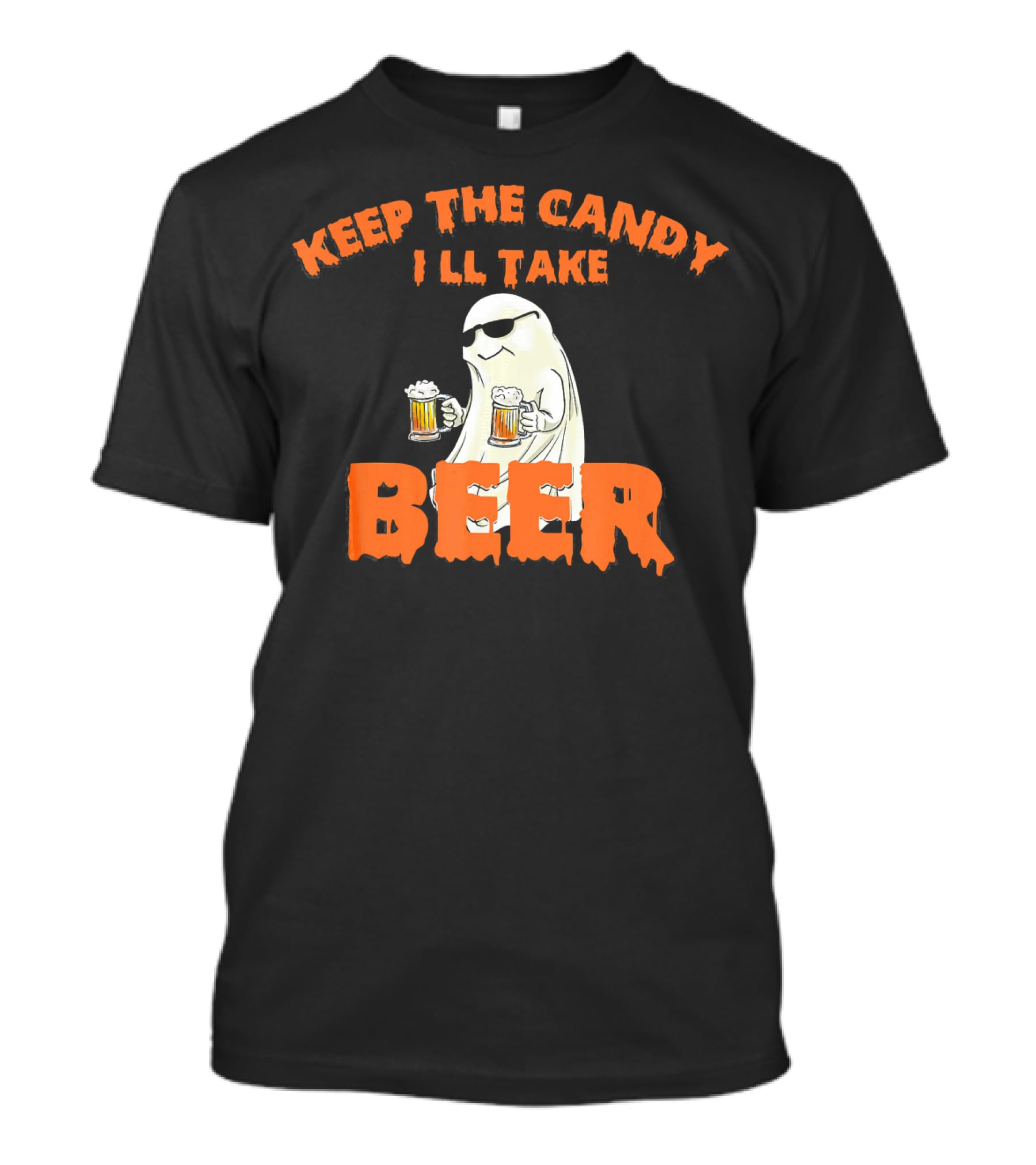 Keep The Candy I'll Take Beer Spooky Ghost Halloween T-Shirt