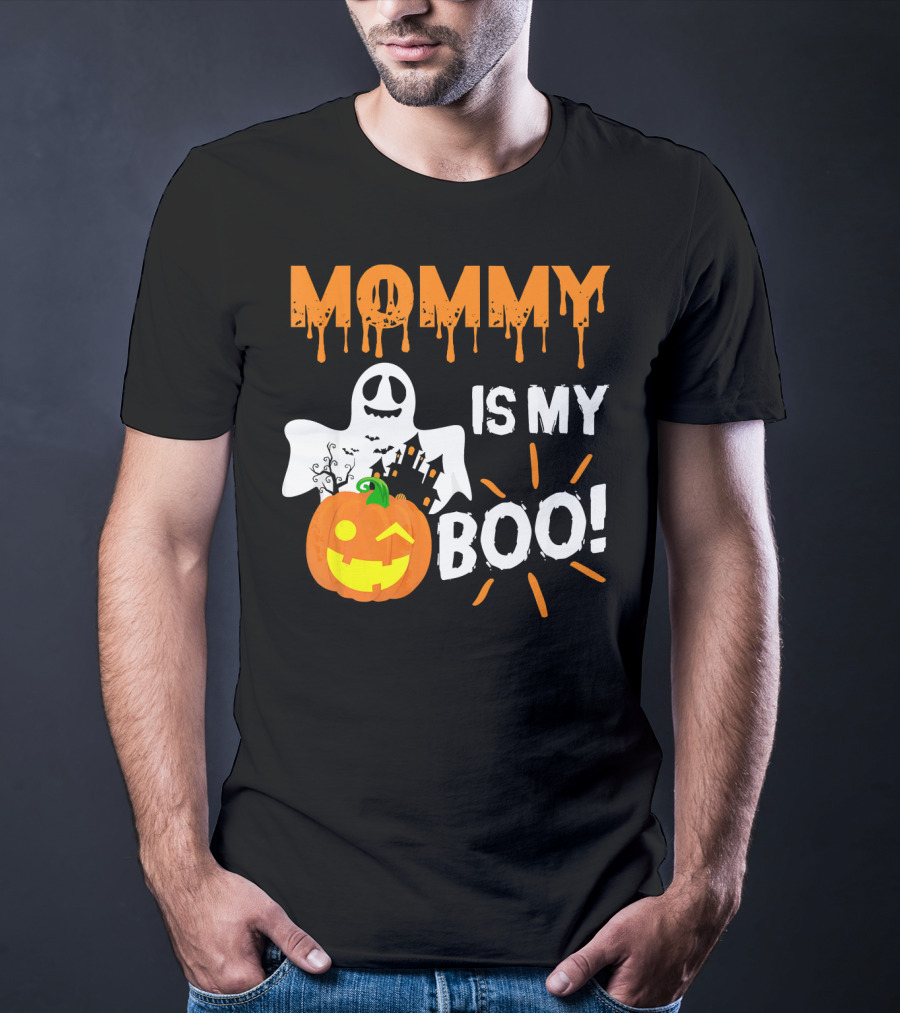 MOMMY IS MY BOO Ghost Pumpkin Halloween T-Shirt