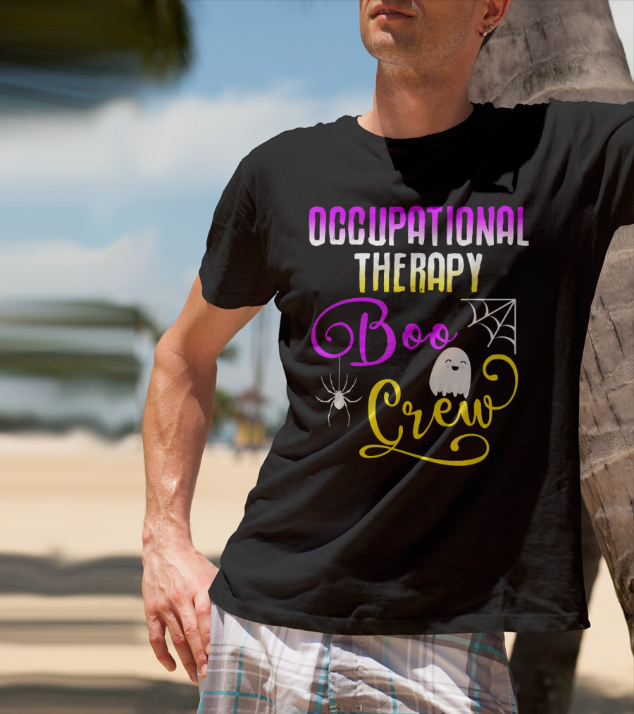 Occupational Therapy Halloween Boo Crew Ghost And Spider T-Shirt