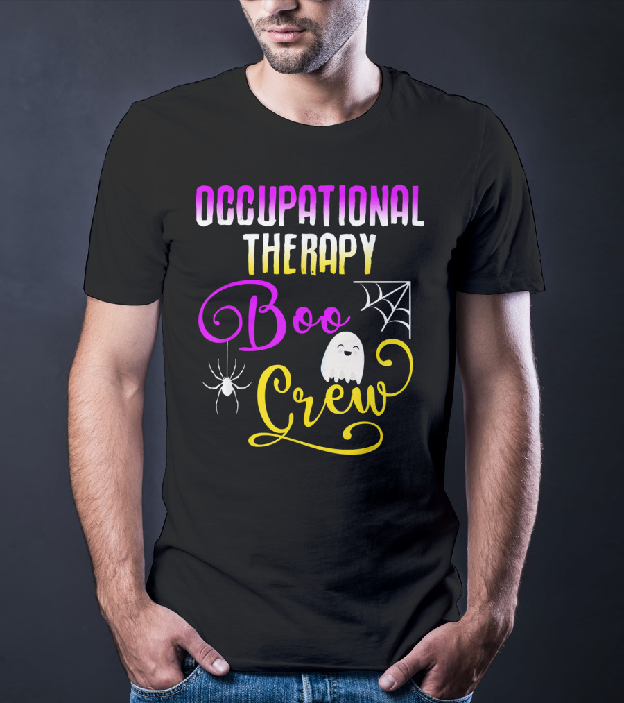 Occupational Therapy Halloween Boo Crew Ghost And Spider T-Shirt