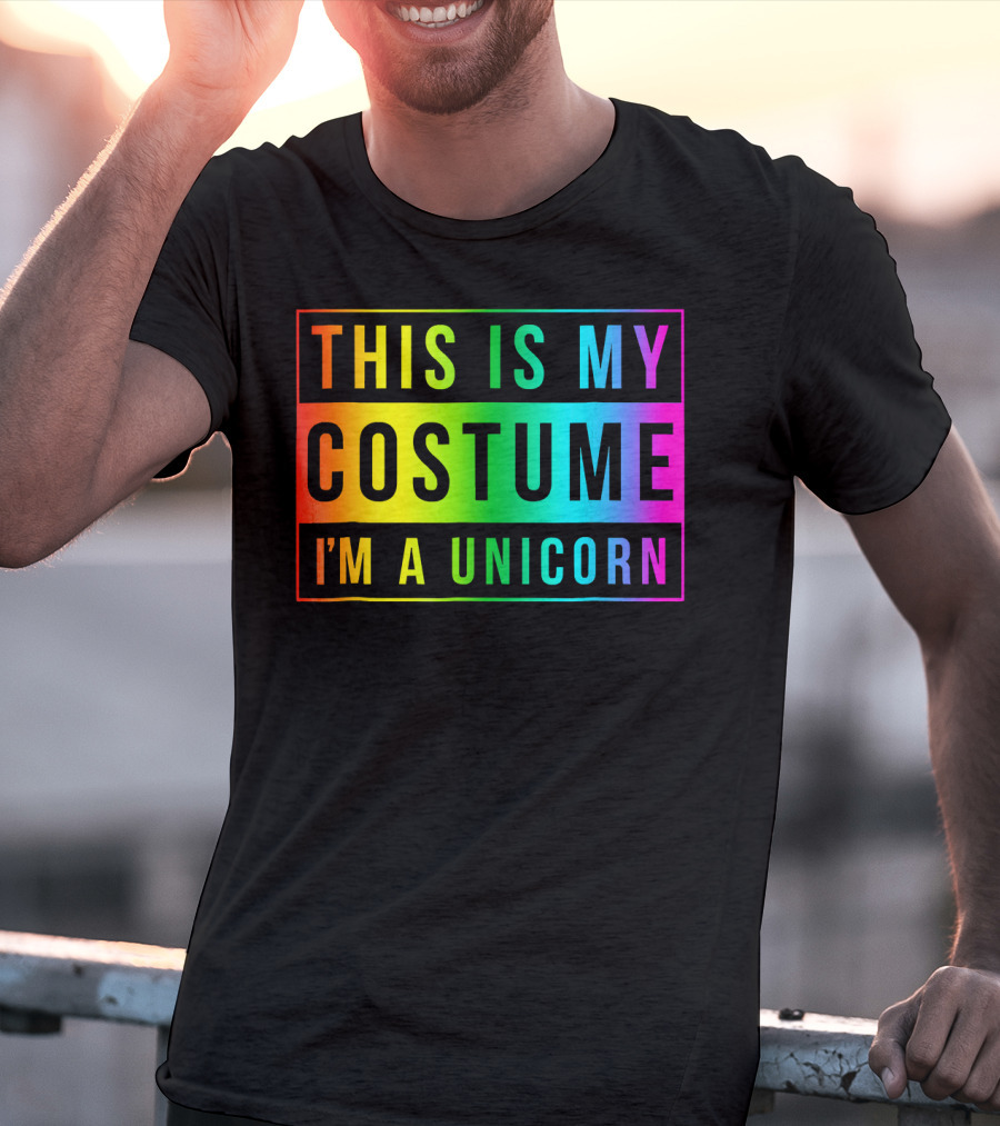 This Is My Costume I'm A Unicorn Halloween Easy Fun T-Shirt