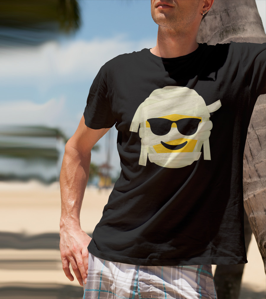 Mummy Emoji Wrapped In Bandages With Cool Shades T-Shirt