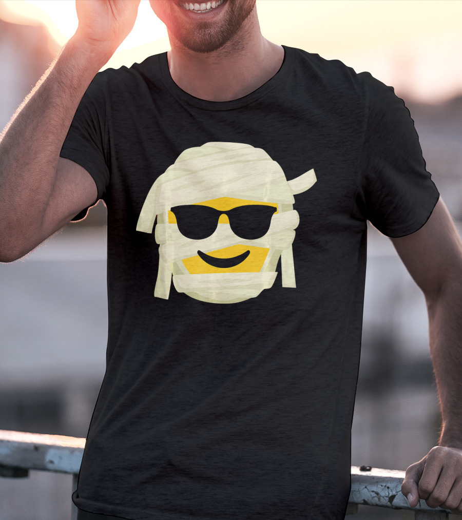 Mummy Emoji Wrapped In Bandages With Cool Shades T-Shirt