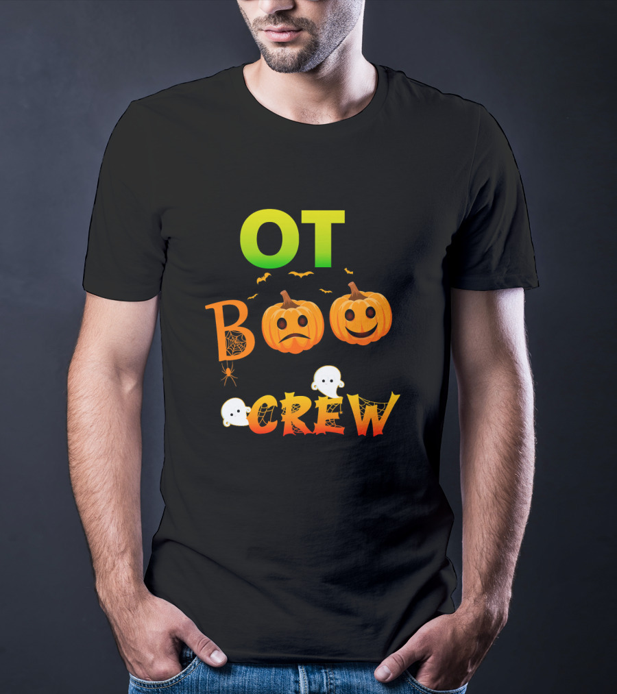 OT Boo Crew Halloween Funny Occupational Pumpkin Ghosts T-Shirt