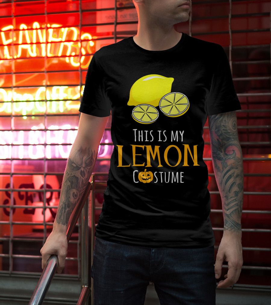 This Is My Lemon Costume With Halloween Pumpkin Family T-Shirt