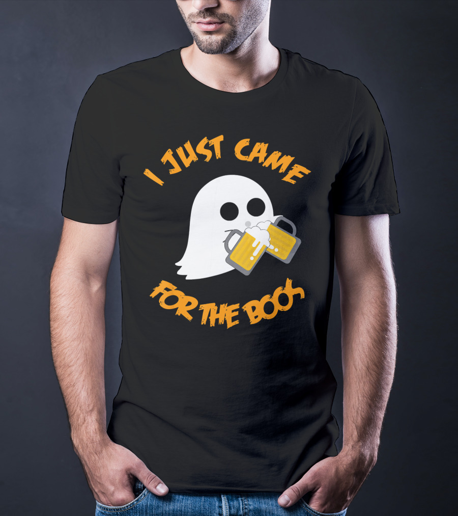 I Just Came Here For The Boos Ghost Holding Beer Mugs T-Shirt