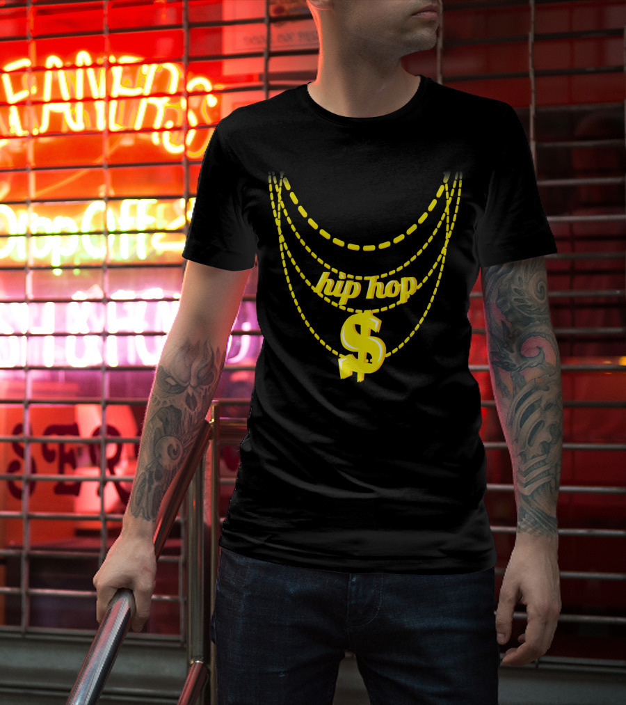 Hip Hop Dollar Sign Chains Costume Halloween T-Shirt