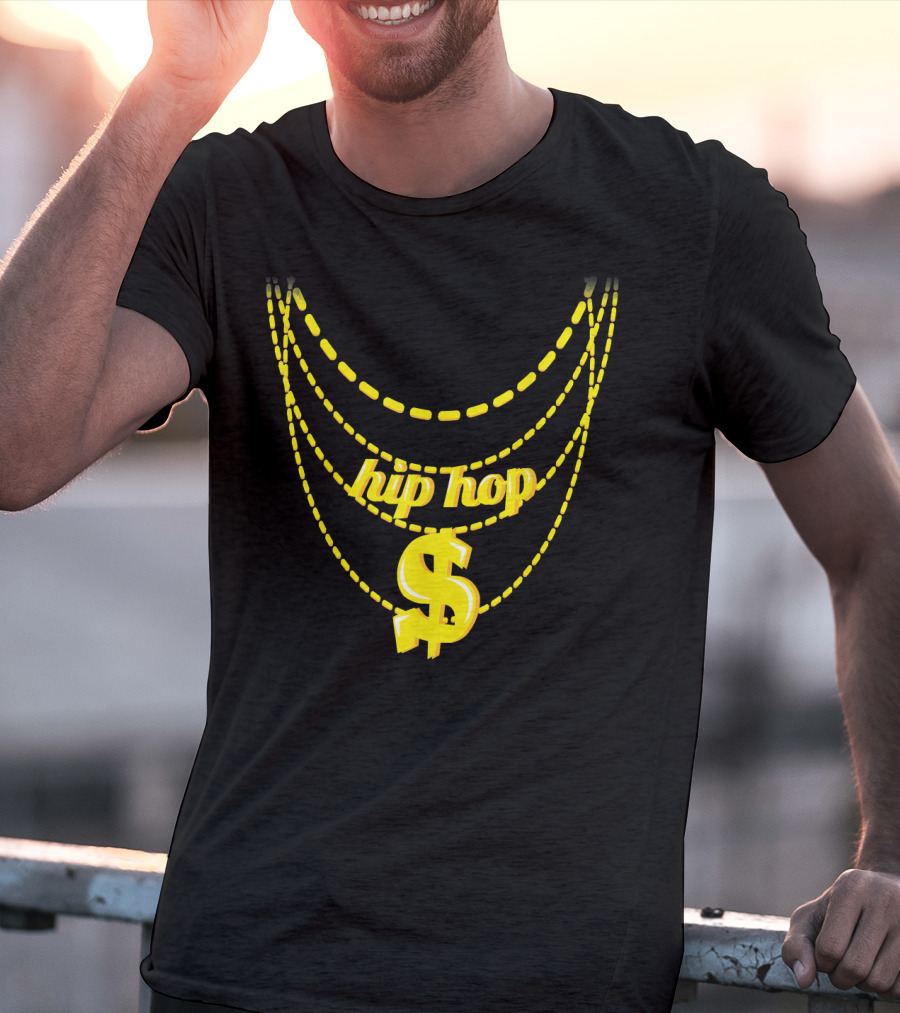 Hip Hop Dollar Sign Chains Costume Halloween T-Shirt