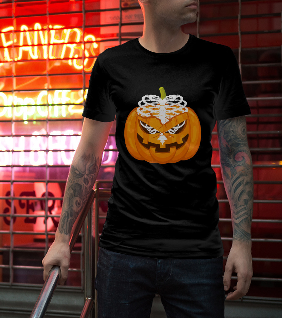 Radiology Halloween Pumpkin X Ray Skeleton T-Shirt